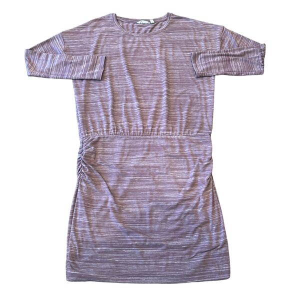 Athleta Women's Beyond Soft Avenues Dress Mauve White Size L - Picture 2 of 11